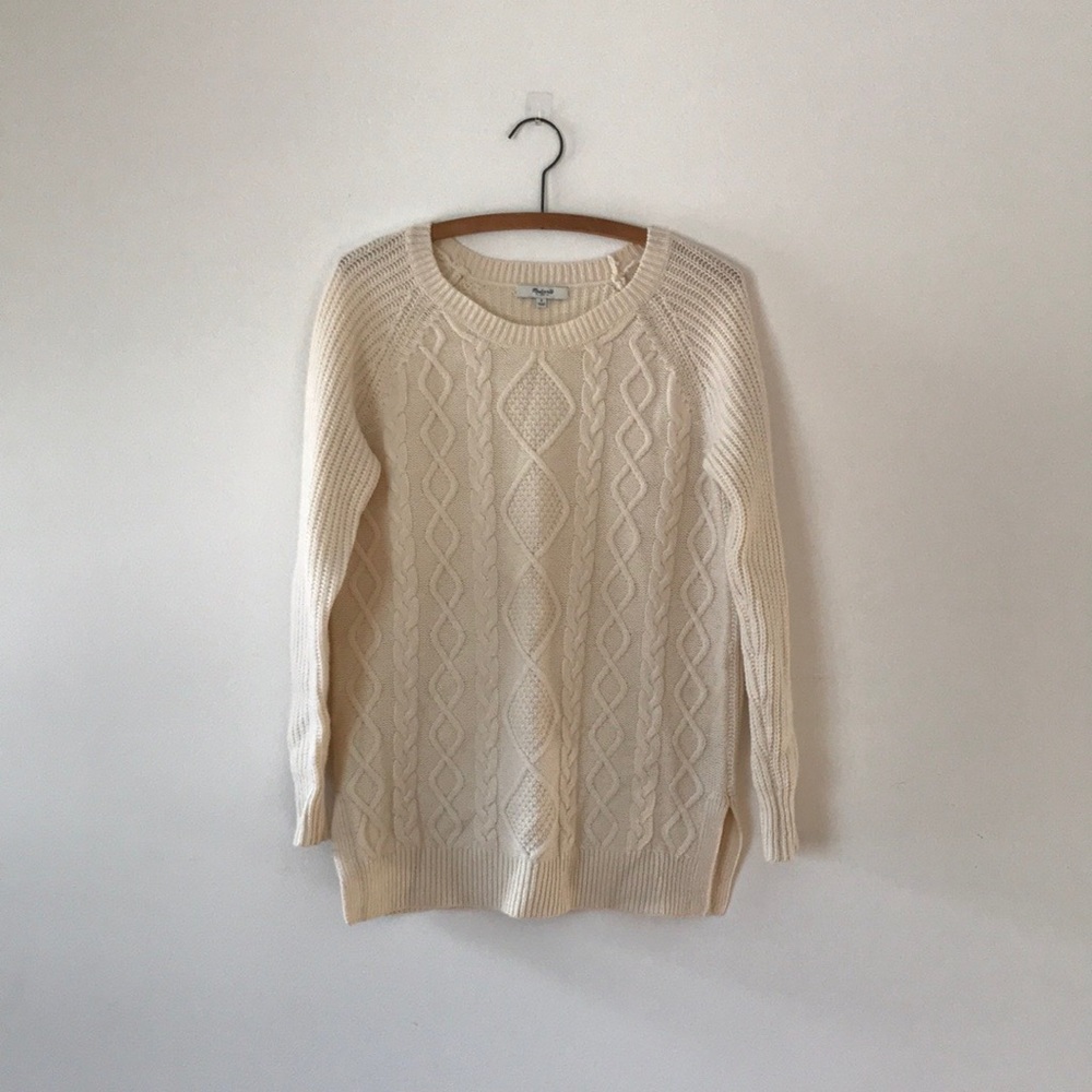 Madewell Merino Wool cable knit sweater